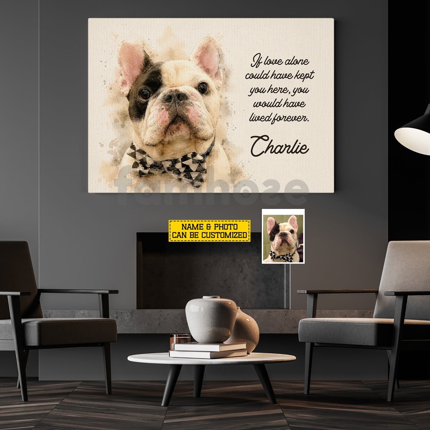 Personalized Dog Loss & Memories Canvas Painting, If Love Alone Could Have Kept You Here Wall Art Decor, Poster Gift For Dog Lovers