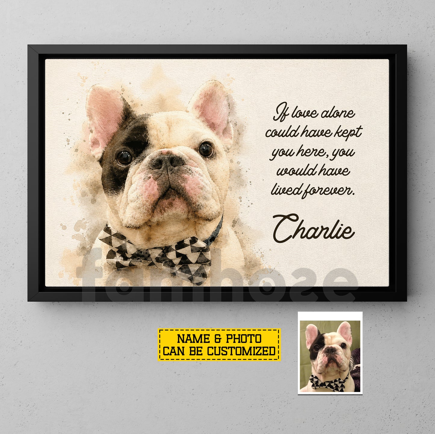 Personalized Dog Loss & Memories Canvas Painting, If Love Alone Could Have Kept You Here Wall Art Decor, Poster Gift For Dog Lovers