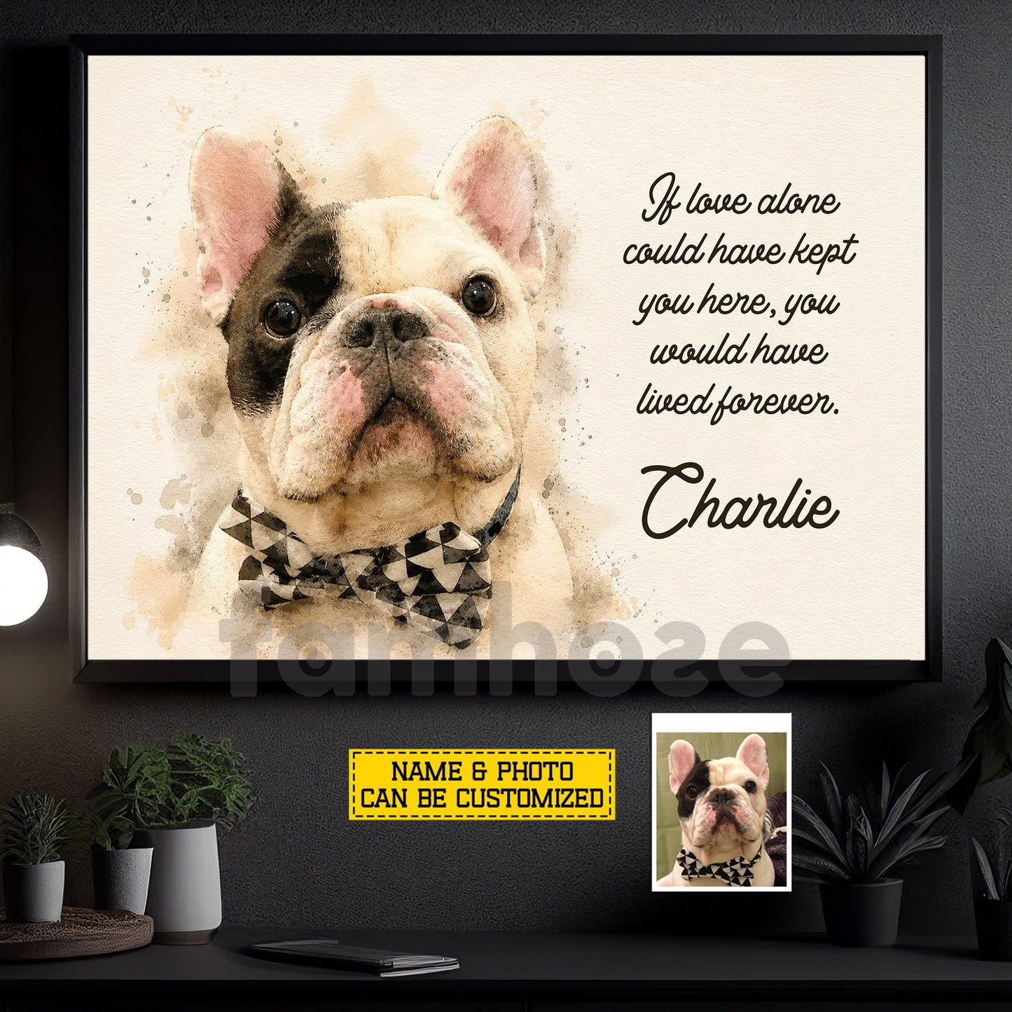 Personalized Dog Loss & Memories Canvas Painting, If Love Alone Could Have Kept You Here Wall Art Decor, Poster Gift For Dog Lovers