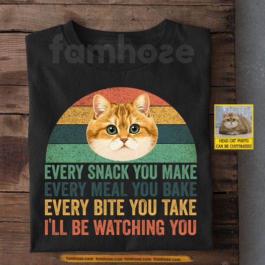 Funny Personalized Cat T-shirt, Every Snack You Make Vintage Tees Gift For Cat Lovers