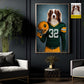 Funny Personalized Football Dog Canvas Painting, My Quarterback Has Four Paws Wall Art Decor, Poster Gift For Dog Lover, Football Lover