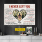 Personalized Dog Loss Keepsake & Memories Canvas Painting, I Never Left You Wall Art Decor, Poster Gift For Dog Lovers