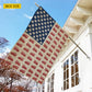 July 4th Firefighter USA Garden Flag & House Flag, Courage Runs Red Firefighter Patriotic Outdoor Decor, Independence Day Yard Flag Gift For Firefighter Lover
