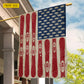 July 4th Skiing USA Garden Flag & House Flag, Stars, Stripes And Fresh Powder Outdoor Decor, Independence Day Yard Flag Gift For Skiing Lover