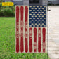 July 4th Skiing USA Garden Flag & House Flag, Stars, Stripes And Fresh Powder Outdoor Decor, Independence Day Yard Flag Gift For Skiing Lover