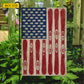 July 4th Skiing USA Garden Flag & House Flag, Stars, Stripes And Fresh Powder Outdoor Decor, Independence Day Yard Flag Gift For Skiing Lover