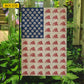 July 4th Trucker USA Garden Flag & House Flag, Freedom Runs On Eighteen Wheels Outdoor Decor, Independence Day Yard Flag Gift For Trucker Lover