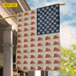 July 4th Trucker USA Garden Flag & House Flag, Freedom Runs On Eighteen Wheels Outdoor Decor, Independence Day Yard Flag Gift For Trucker Lover