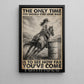 Barrel Racing Canvas Painting, The Only Time You Should Ever Look Back Wall Art Decor, Poster Gift For Barrel Racing Lover