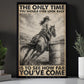 Barrel Racing Canvas Painting, The Only Time You Should Ever Look Back Wall Art Decor, Poster Gift For Barrel Racing Lover