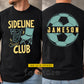 Personalized Soccer Two-sided T-shirt, Sideline Social Club Sport Tees Gift For Soccer Lover