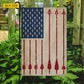 July 4th Bow Hunting USA Garden Flag & House Flag, Stars Stripes And Broadheads Outdoor Decor, Independence Day Yard Flag Gift For Bow Hunting Lover