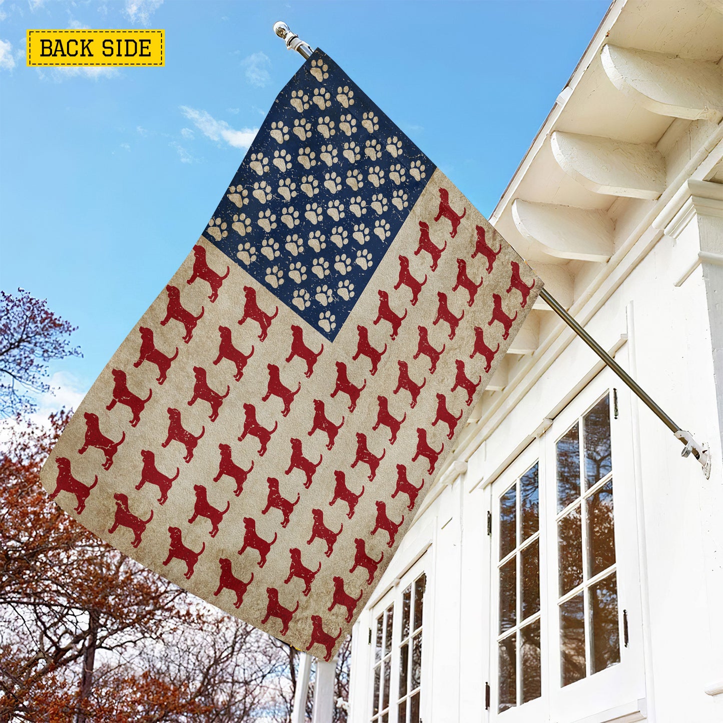 July 4th Beagle Dog USA Garden Flag & House Flag, Beagle Pride Wrapped In American Spirit Outdoor Decor, Independence Day Yard Flag Gift For Beagle Lover