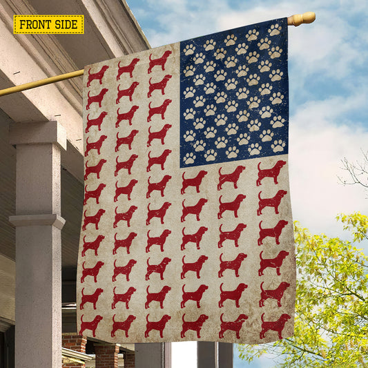 July 4th Beagle Dog USA Garden Flag & House Flag, Beagle Pride Wrapped In American Spirit Outdoor Decor, Independence Day Yard Flag Gift For Beagle Lover