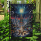 Celestial Celebration Beneath The Stars, Xmas Tree Garden Flag - House Flag, Christmas Flag Gift