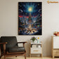 A Cosmic Fusion of Festivities and Extraterrestrial Wonder Christmas Canvas Painting, Xmas Wall Art Decor - Christmas Poster Gift