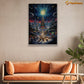 A Cosmic Fusion of Festivities and Extraterrestrial Wonder Christmas Canvas Painting, Xmas Wall Art Decor - Christmas Poster Gift