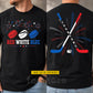 Personalized July 4th Hockey Two-sided T-shirt, Stars Stripes And Slap Shots Sport Tees Independence Day Gift For Hockey Lover