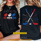 Personalized July 4th Hockey Two-sided T-shirt, Stars Stripes And Slap Shots Sport Tees Independence Day Gift For Hockey Lover