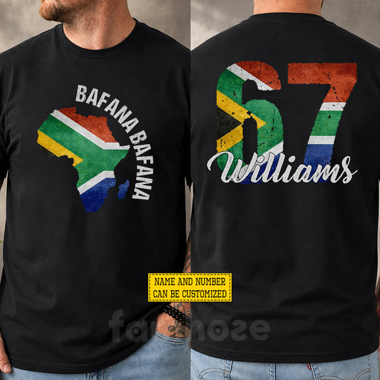 Personalized South Africa Soccer Team Two-sided T-shirt, Carry Your South African Roots Sport Tees Gift For South Africa Soccer Team Lover