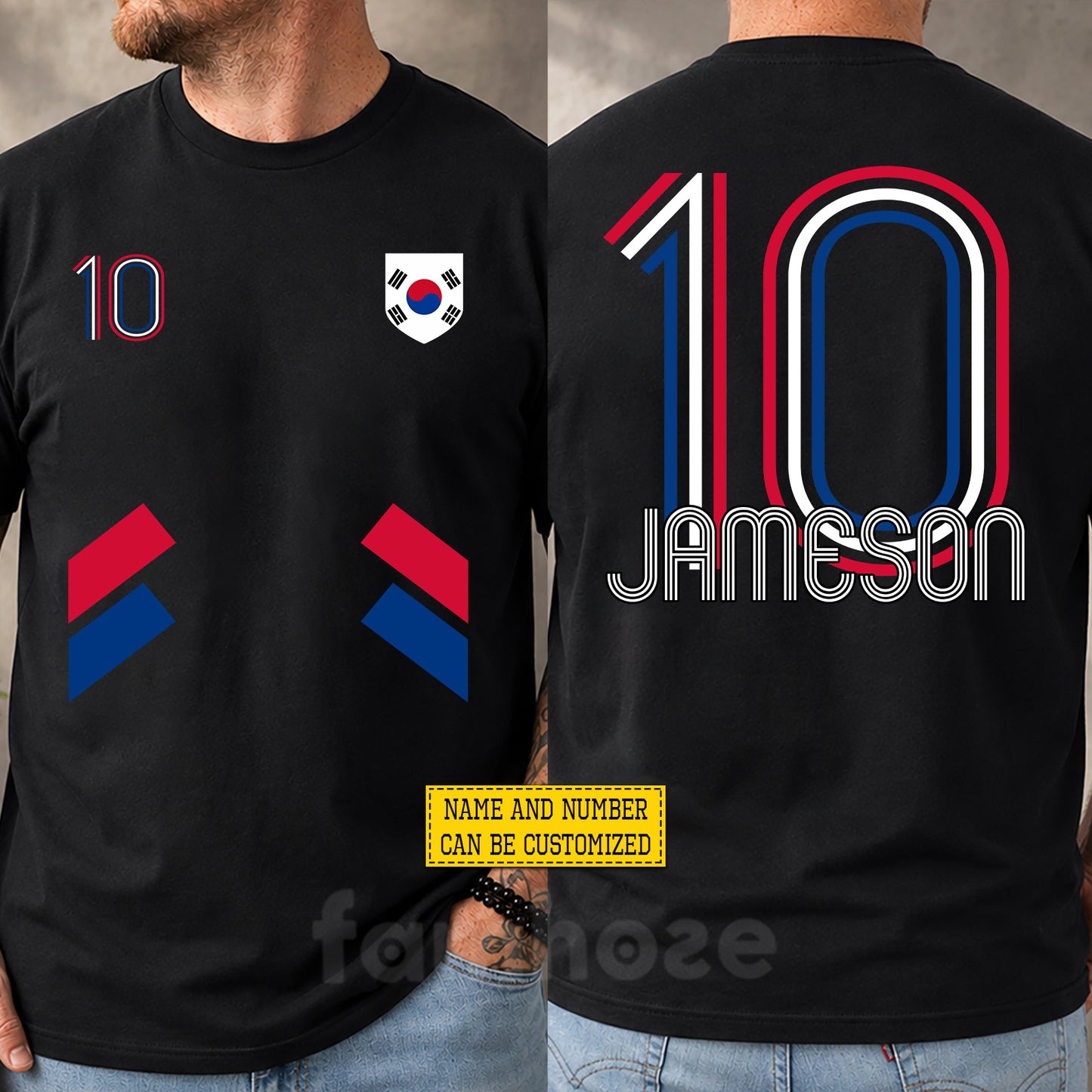 Personalized Korea Soccer Team Two-sided T-shirt, Chasing Victory For Korea Sport Tees Gift For Soccer Lover