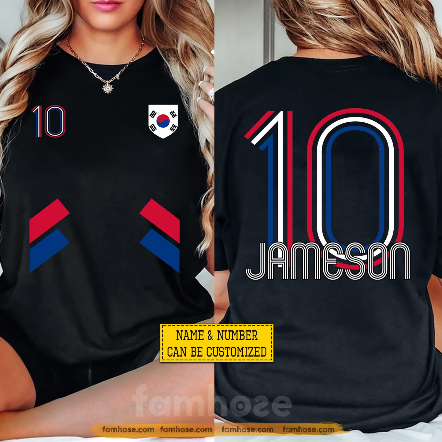 Personalized Korea Soccer Team Two-sided T-shirt, Chasing Victory For Korea Sport Tees Gift For Soccer Lover