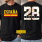 Personalized Spain Soccer Team Two-sided T-shirt, Viva España Sport Tees Gift For Soccer Lover
