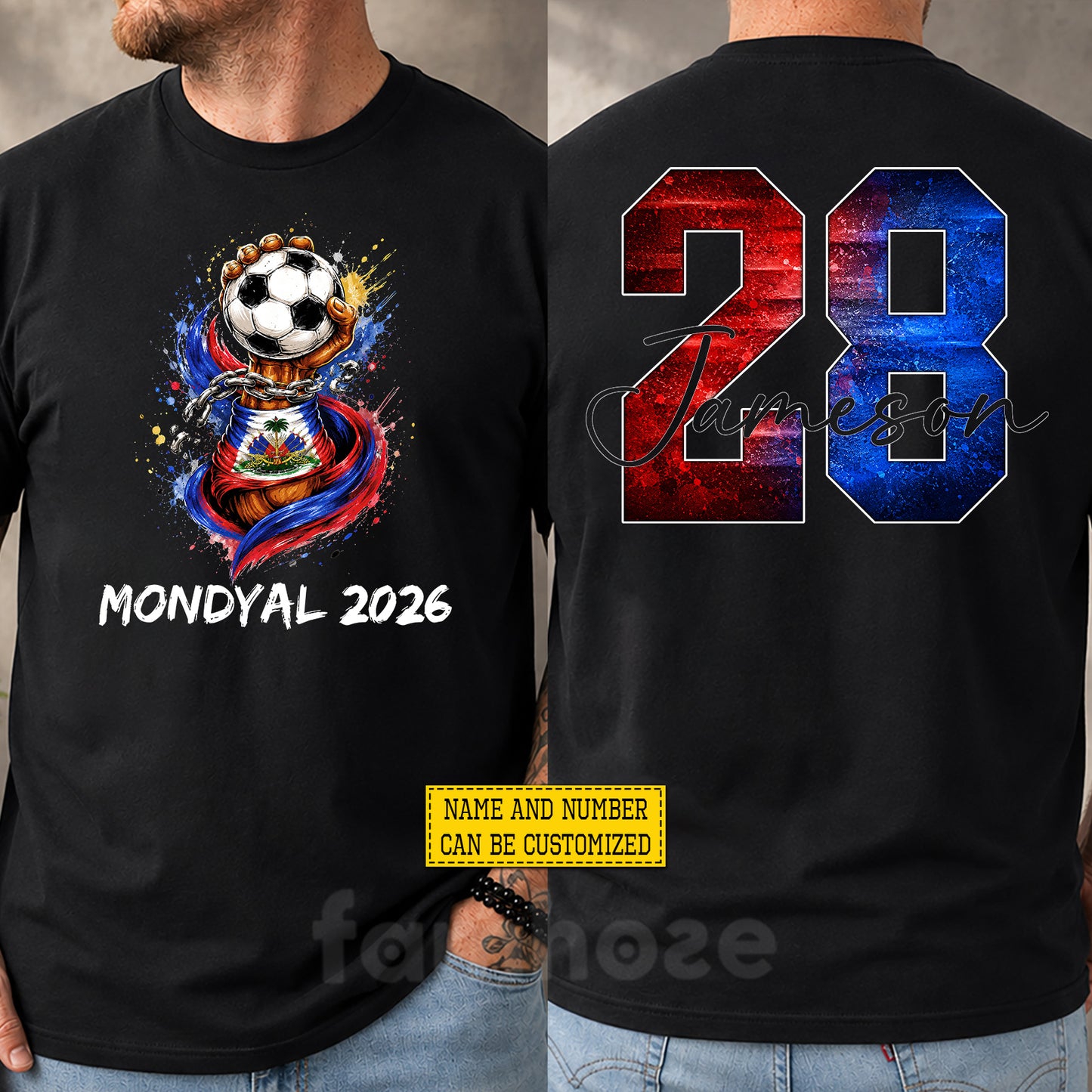 Personalized Halti Soccer Team Two-sided T-shirt, Haiti Pride Mondyal 2026 Sport Tees International Soccer Tournament 2026 Gift For Halti Soccer Team Lover