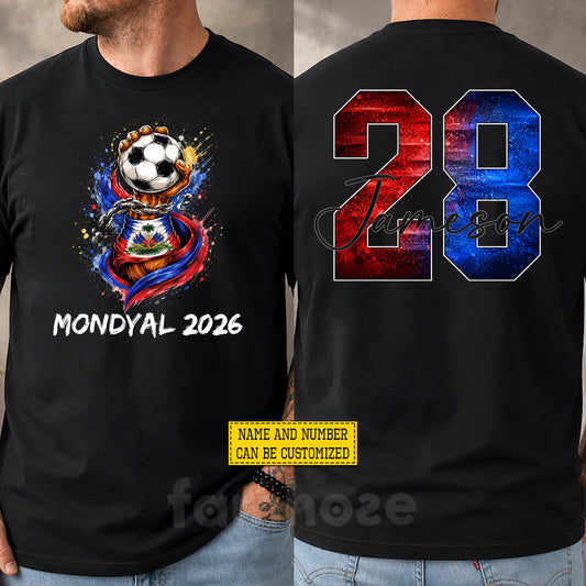 Personalized Halti Soccer Team Two-sided T-shirt, Haiti Pride Mondyal 2026 Sport Tees International Soccer Tournament 2026 Gift For Halti Soccer Team Lover