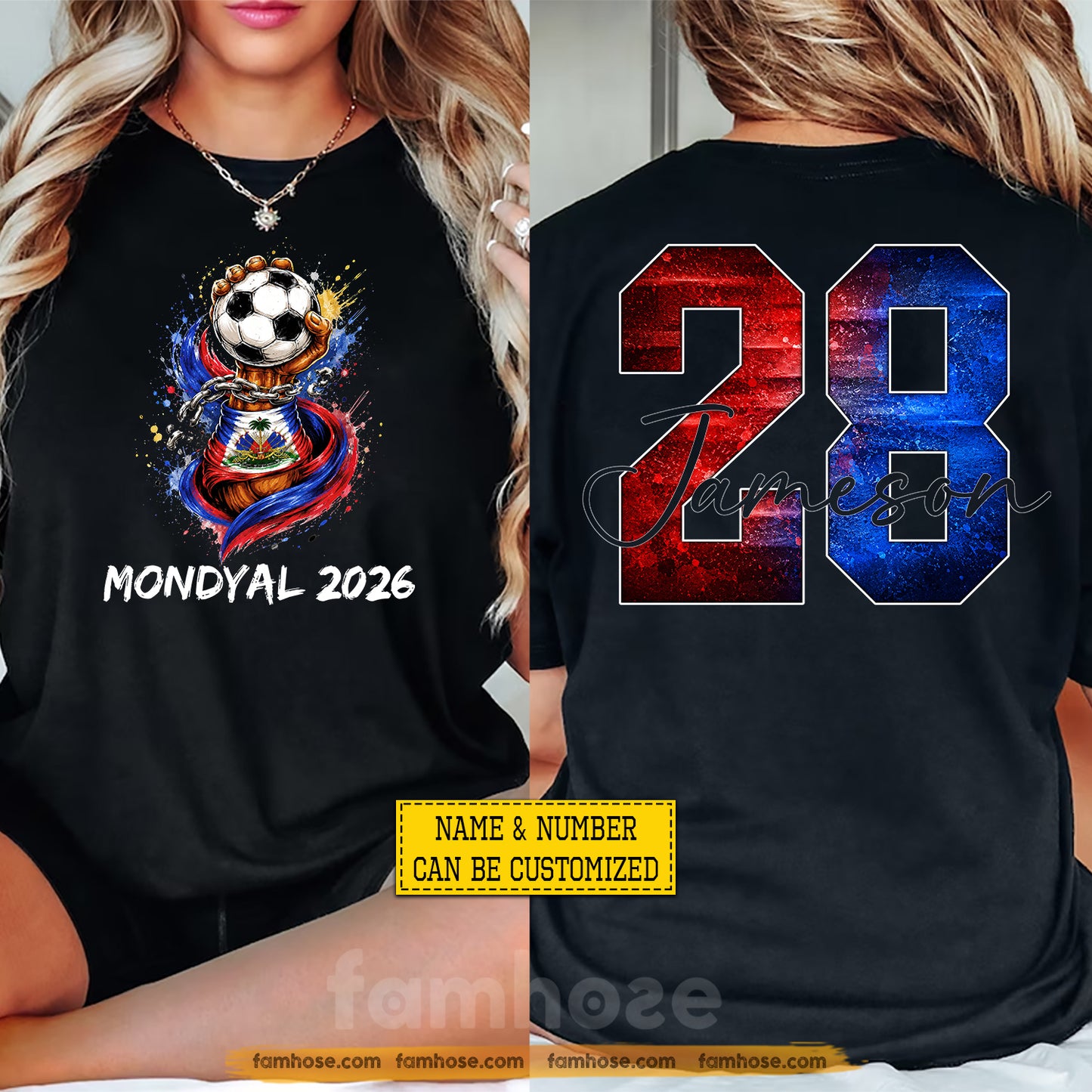 Personalized Halti Soccer Team Two-sided T-shirt, Haiti Pride Mondyal 2026 Sport Tees International Soccer Tournament 2026 Gift For Halti Soccer Team Lover
