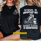 Funny Personalized Barrel Racing First Day Of School Two-sided T-shirt, School Is Important Back To School Tees, Student Gift For Barrel Racing Lover