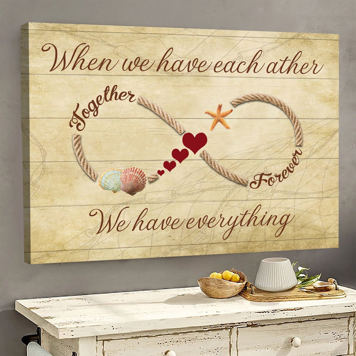 When We Have Each Other Together Forever We Have Everything, Valentine's Day Couple Canvas Painting, Love Wall Art Decor - Valentines Poster Gift