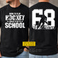 Personalized Hockey First Day Of School Two-sided T-shirt, Born To Play Hockey Back To School Tees, Student Gift For Hockey Lover