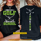 Personalized Golf First Day Of School Two-sided T-shirt, Born To Play Golf Back To School Tees, Student Gift For Golf Lover