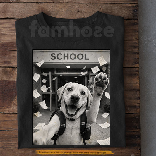 Funny Labrador Retriever Dog First Day Of School T-shirt, Ready To Learn Or Cause Chaos Back To School Tees Student Gift For  Labrador Retriever Dog Lover
