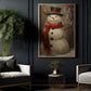 Snowman Let It Snow, Snowman Christmas Canvas Painting, Xmas Wall Art Decor - Christmas Poster Gift For Snowman Lovers