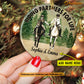 Christmas Horse Ornament, Riding Partners For Life Gift For Horse Lovers, Personalized Custom Circle Ceramic Ornament