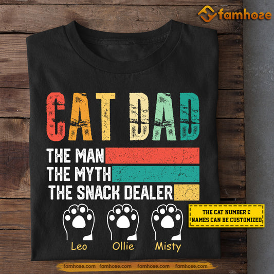 Personalized Cat T-shirt, Cat Dad, Father's Day Gift For Cat Lovers, Cat Owners Tees