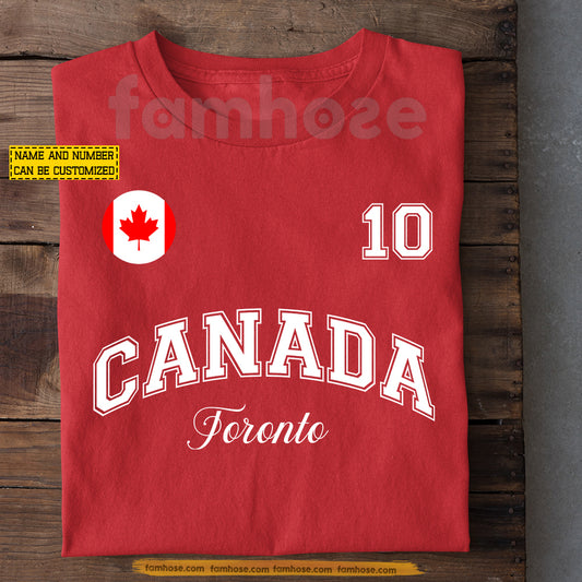 Personalized Canada Soccer Team T-shirt, Toronto Canada Soccer Fan Tees Sport Gift For Canada Soccer Team Lover