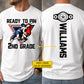 Personalized Wrestling Back To School Two-sided T-shirt, Ready To Pin Tees School Gift For Wrestling Lover