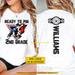 Personalized Wrestling Back To School Two-sided T-shirt, Ready To Pin Tees School Gift For Wrestling Lover