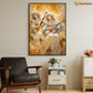 Harmony in the Heavens Celestial Serenade by Angelic Musicians Christmas Canvas Painting, Xmas Wall Art Decor - Christmas Poster Gift