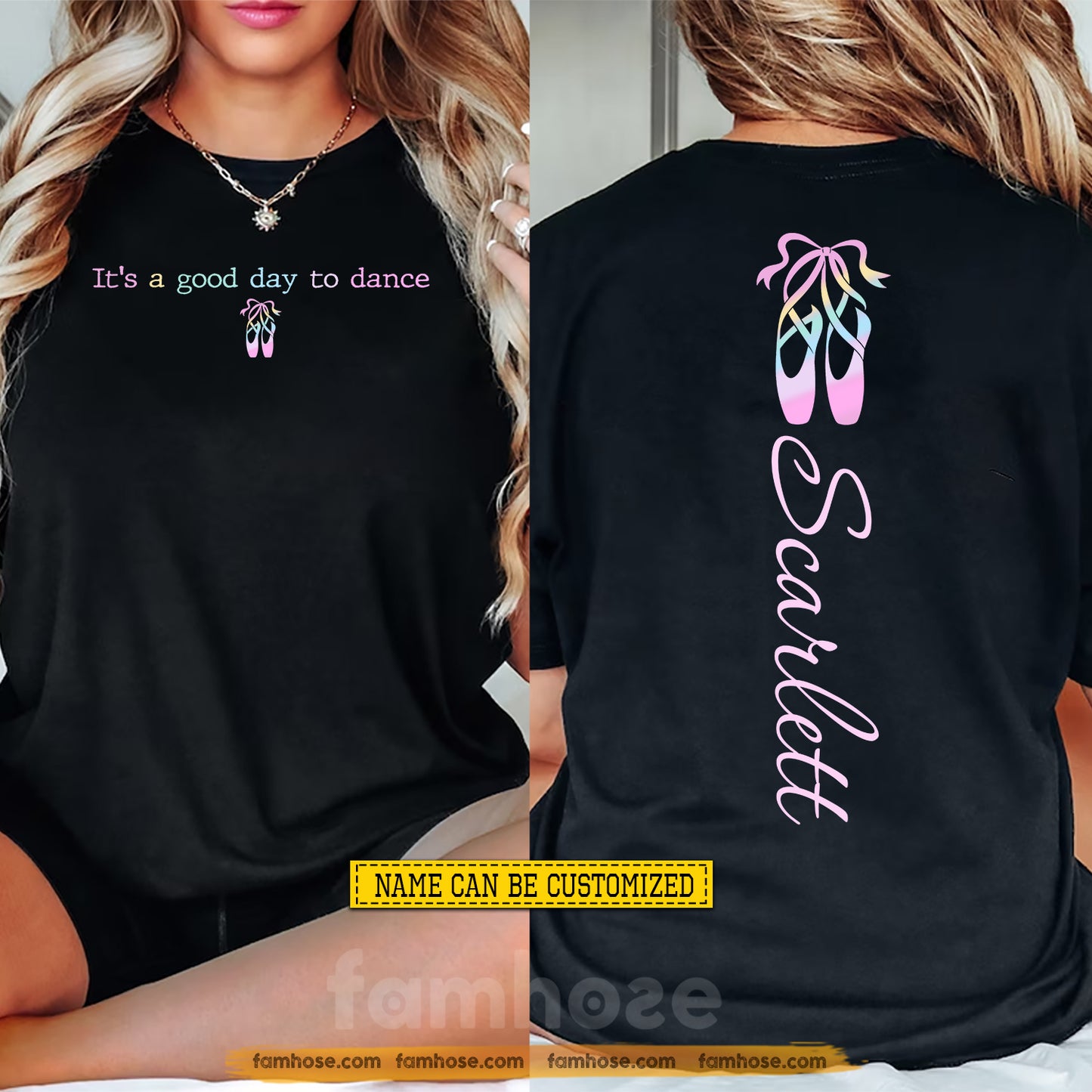 Personalized Ballet Two-sided T-shirt, It's A Good Day To Dance Tees Gift For Ballet Lover