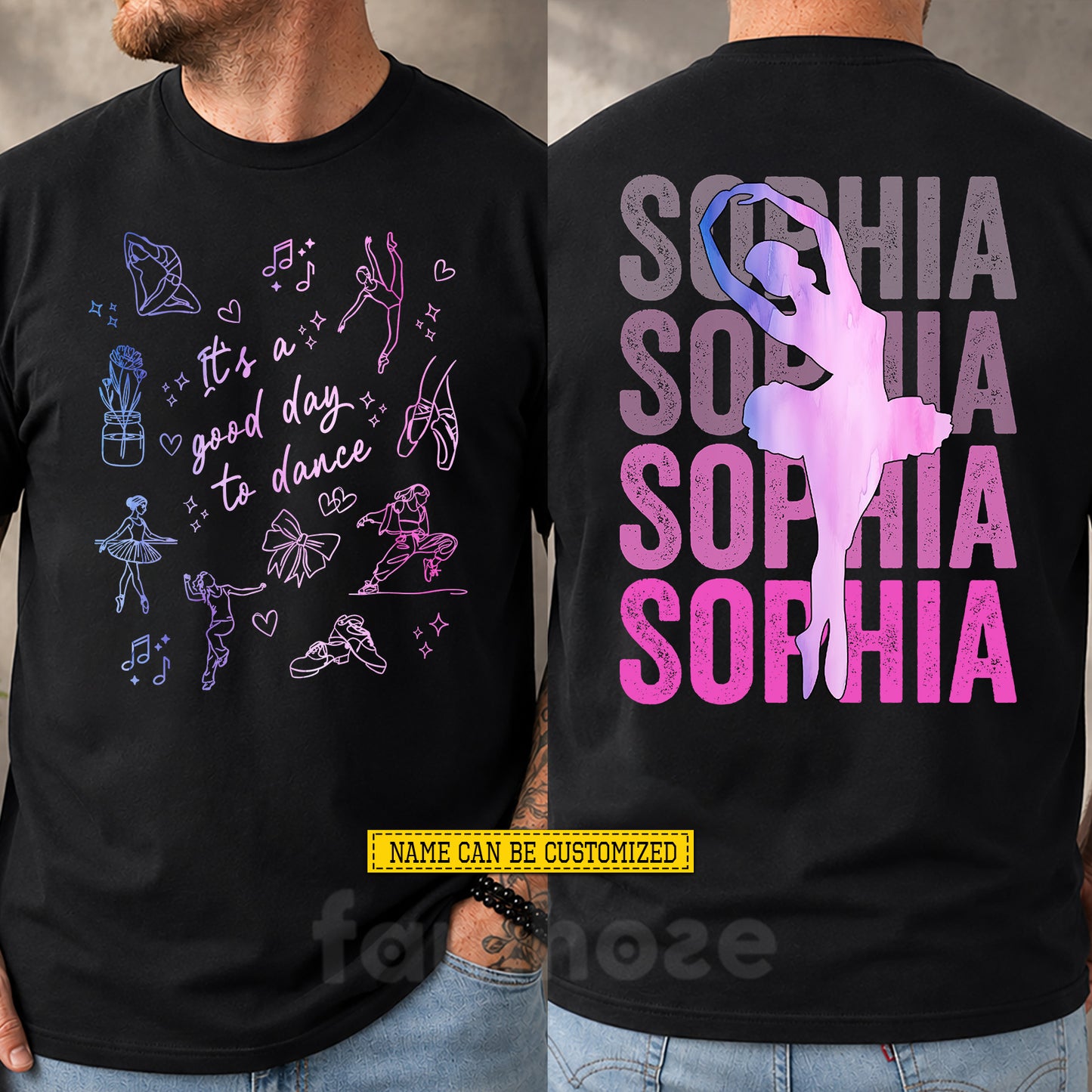 Personalized Ballet Two-sided T-shirt, It's A Good Day To Dance Tees Gift For Ballet Lover