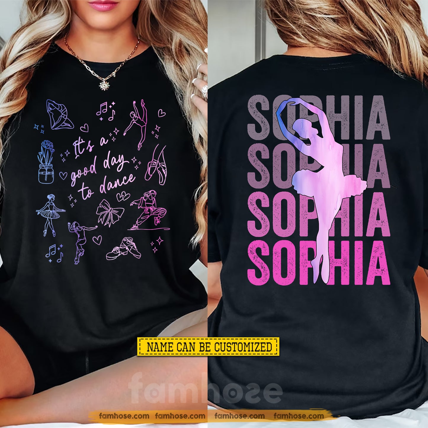 Personalized Ballet Two-sided T-shirt, It's A Good Day To Dance Tees Gift For Ballet Lover