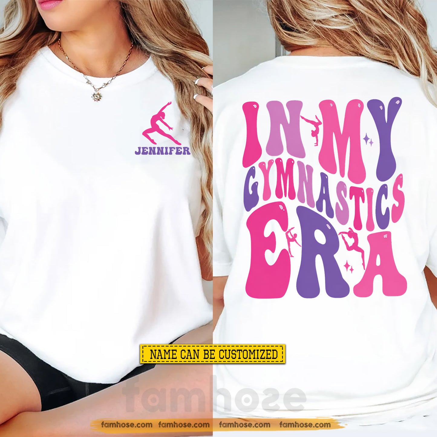 Personalized Gymnastics Girl Two-sided T-shirt, In My Gymnastics Era Sport Tees Gift For Gymnastics Lovers