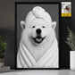 Personalized Dog Toilet Canvas Painting, Too Clean To Handle Life Bathroom Wall Art Decor, Restroom Poster Gift For Dog Lover