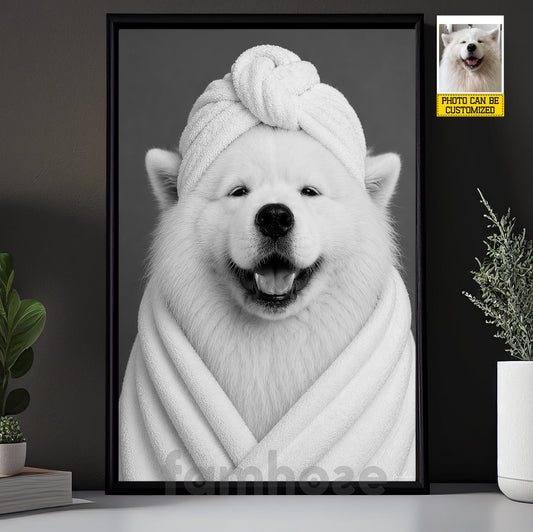 Personalized Dog Toilet Canvas Painting, Too Clean To Handle Life Bathroom Wall Art Decor, Restroom Poster Gift For Dog Lover