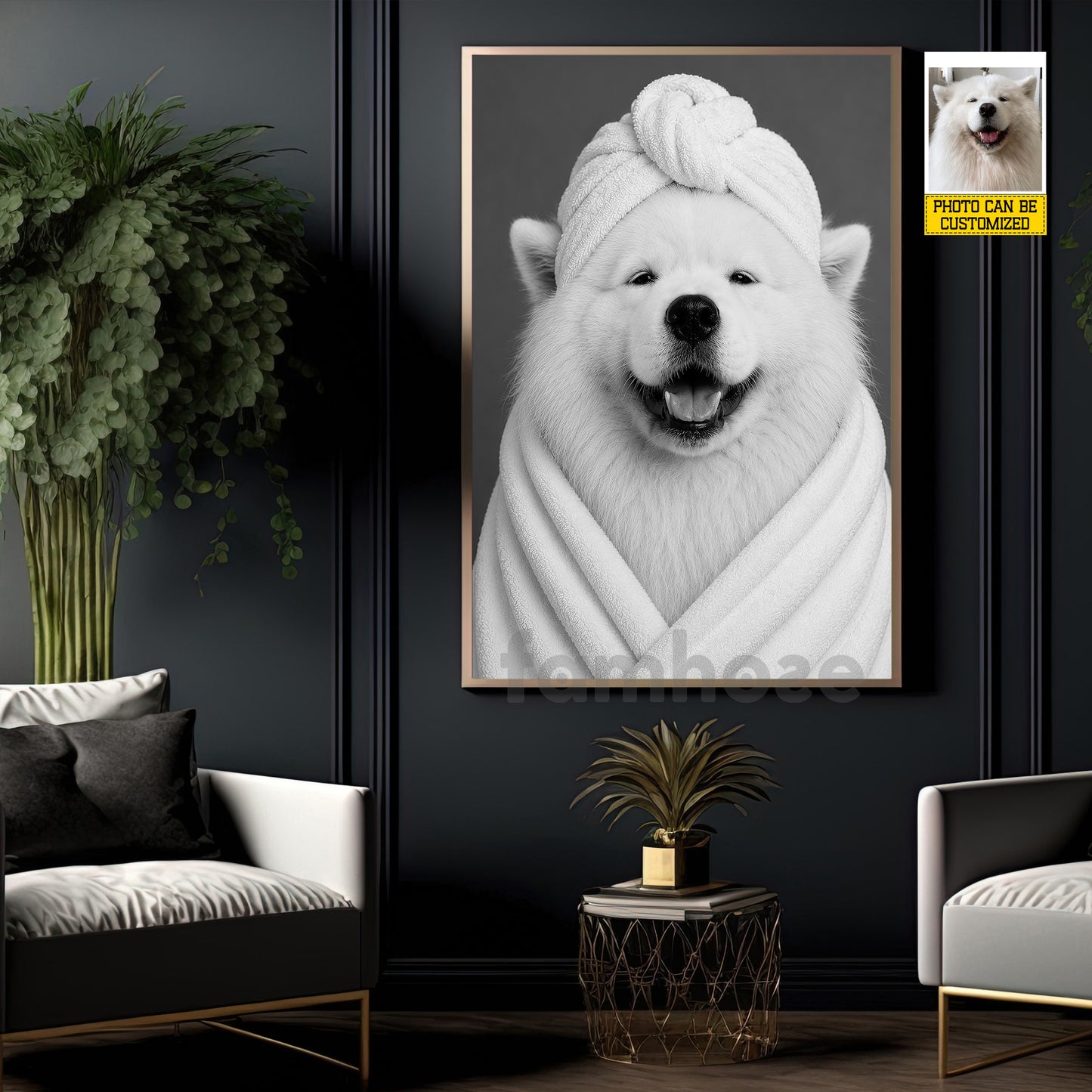 Personalized Dog Toilet Canvas Painting, Too Clean To Handle Life Bathroom Wall Art Decor, Restroom Poster Gift For Dog Lover