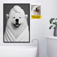 Personalized Dog Toilet Canvas Painting, Too Clean To Handle Life Bathroom Wall Art Decor, Restroom Poster Gift For Dog Lover